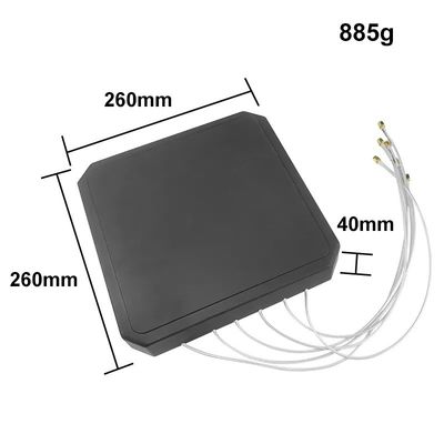 Anti Drone System Waterproof Panel Antenna 6 Band 26CM 17dBi MIMO 260x260x40mm