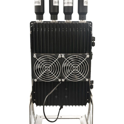 comprar Sistema de supressão de sinal de 4 bandas 450-1500MHz 50W/banda para defesa de drones Fabricação em linha