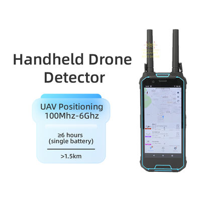 comprar Detector anti-drone portátil Identifique e detecte UAVs na faixa de 100 MHz-6 GHz com sistema portátil 3-4 horas de resistência Fabricação em linha