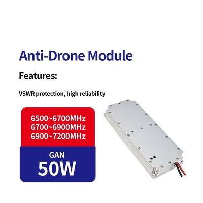 comprar Modulo de amplificador de potência de RF de 50 W 6500 ‰ 7200 MHz com projeto compacto para detecção e segurança de drones anti-FPV Fabricação em linha