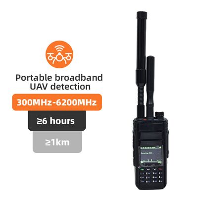 comprar Detector de drones portátil de 2 km 300M ~ 6.2Ghz 1.5G 2.4G 5.2G 5.8G UAV portátil FPV Dji Dron Detect Detector System Fabricação em linha