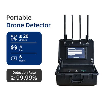 comprar Detector de Drones 5km 70M-6Ghz Portátil de Frequência Total com Sistema de Posicionamento para UAV Fpv, Detecção de Pilotos, Dji, IP65, Alarme, Rastreamento e Segurança Fabricação em linha
