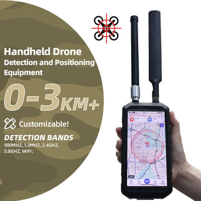 Drone Professional Wireless Intercom Portable Drone Detector | 0~3 km Detection Range, Detection 900MHz, 1.2MHz, 2.4GHz, 5.8GHz, WiFi | Anti-Drone Defense, Alarm System & Security System 