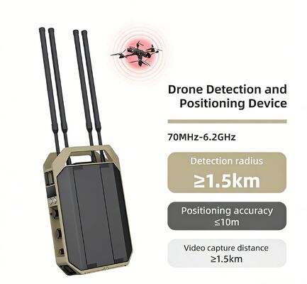 comprar Sistema de detecção de drones de 12 km 70-6200mhz detector de drones de banda completa sistema anti-drones defesa de drones com localização detector de drones portátil Fabricação em linha