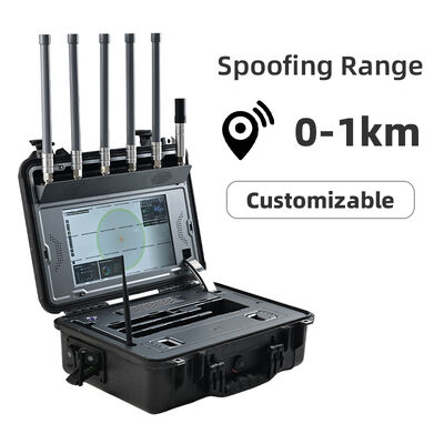 comprar Sistema Portátil Anti-Drone 30MHz-6GHz Dispositivo de Detecção de Drone com GPS L1 GLONASS L1 Spoofing, Alcance de Detecção de UAV de 5km, Equipamento Móvel Integrado de Detecção e Proteção contra Enganos de Drone Fabricação em linha