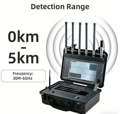 comprar Dispositivo Portátil Móvel de Detecção de Drones com Tecnologia de Spoofing de GPS, Sistema Anti-Drone de 30MHz-6GHz, Alcance de Detecção de 5km, Equipamento Integrado de Detecção e Contramedida de UAV com Tela Sensível ao Toque Fabricação em linha