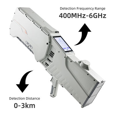 comprar Sistema Integrado de Pistola de Drone com Detecção de 400MHz-6GHz e Jamming e Spoofing de Navegação de 433MHz-5.8GHz GPS/GLONASS/BDS com Posicionamento RTK Portátil Fabricação em linha