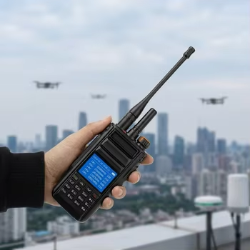 comprar Detector de drone portátil 300 MHz – 6200 MHz com detecção de sinal OFDM e FM com faixa de detecção de 1 km e alarme audiovisual Fabricação em linha