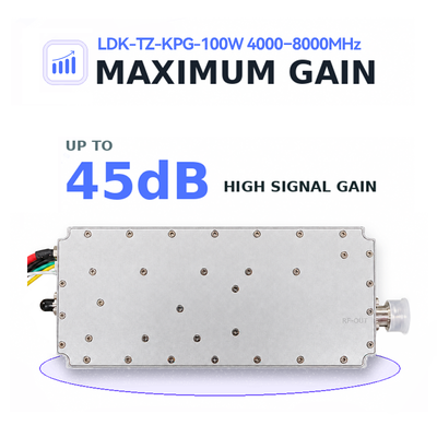 Comprar Módulo amplificador rf gan de micro-ondas 4000-8000mhz 100w ttsk-tz-kpg-100w unidade de potência rf de montagem com parafuso de metal para sistema rf Fabricação em linha