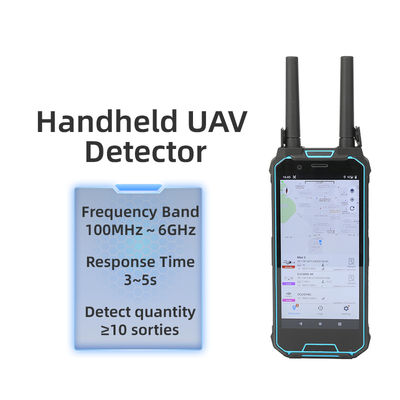 Handheld Drone Detector with 3-5s Response Time 1-2km Positioning Range and ≥10 Simultaneous Detections
