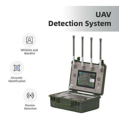 Portable Drone Detector | 5 km Detection Radius, 10 km Coverage | 900 MHz / 1.4 GHz / 2.4 GHz / 5.2 GHz / 5.8 GHz| 24/7 Anti-Drone Security System & Defense System