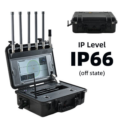 5KM 100-6000MHz Plataforma integrada de monitorização de sinais e simulação de navegação de UAV